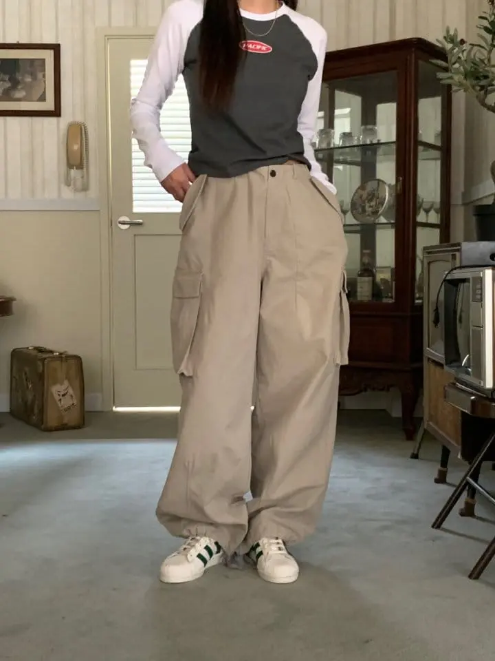 Sunder Market - Korean Women Fashion - #womensfashion - Twill Cargo Pants - 2