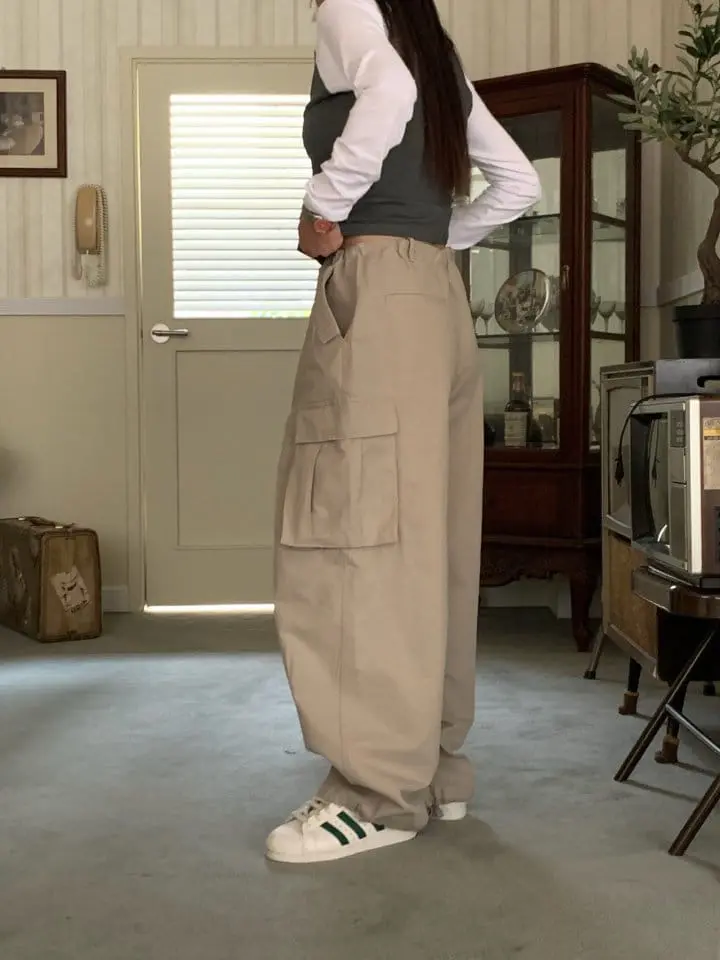 Sunder Market - Korean Women Fashion - #momslook - Twill Cargo Pants - 4