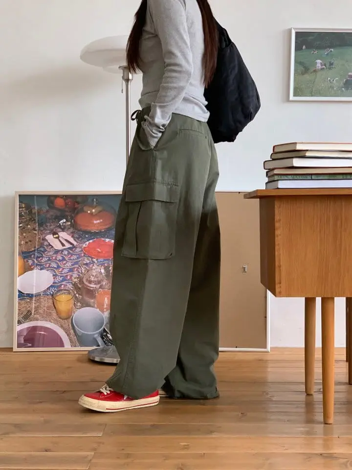 Sunder Market - Korean Women Fashion - #womensfashion - Twill Cargo Pants - 6