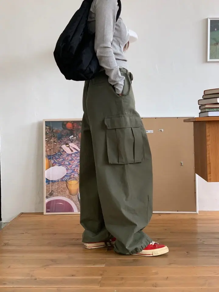 Sunder Market - Korean Women Fashion - #womensfashion - Twill Cargo Pants - 8