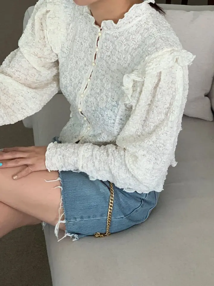 Sunder Market - Korean Women Fashion - #womensfashion - Bean Button Blouse