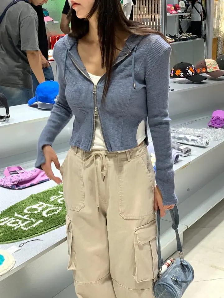 Sunder Market - Korean Women Fashion - #womensfashion - Rib Hoody Jumper - 12