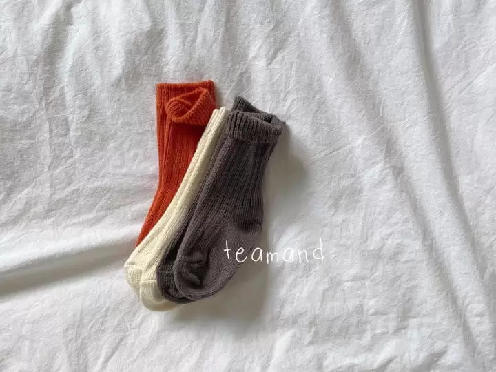 Teamand - Korean Children Fashion - #childofig - Butter Sand Socks Set - 4