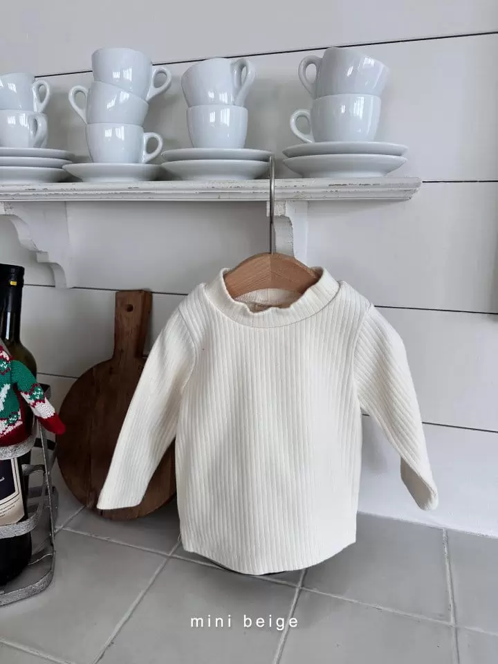 The Beige - Korean Baby Fashion - #babyboutique - Rib HAlf Turtleneck TEe - 2