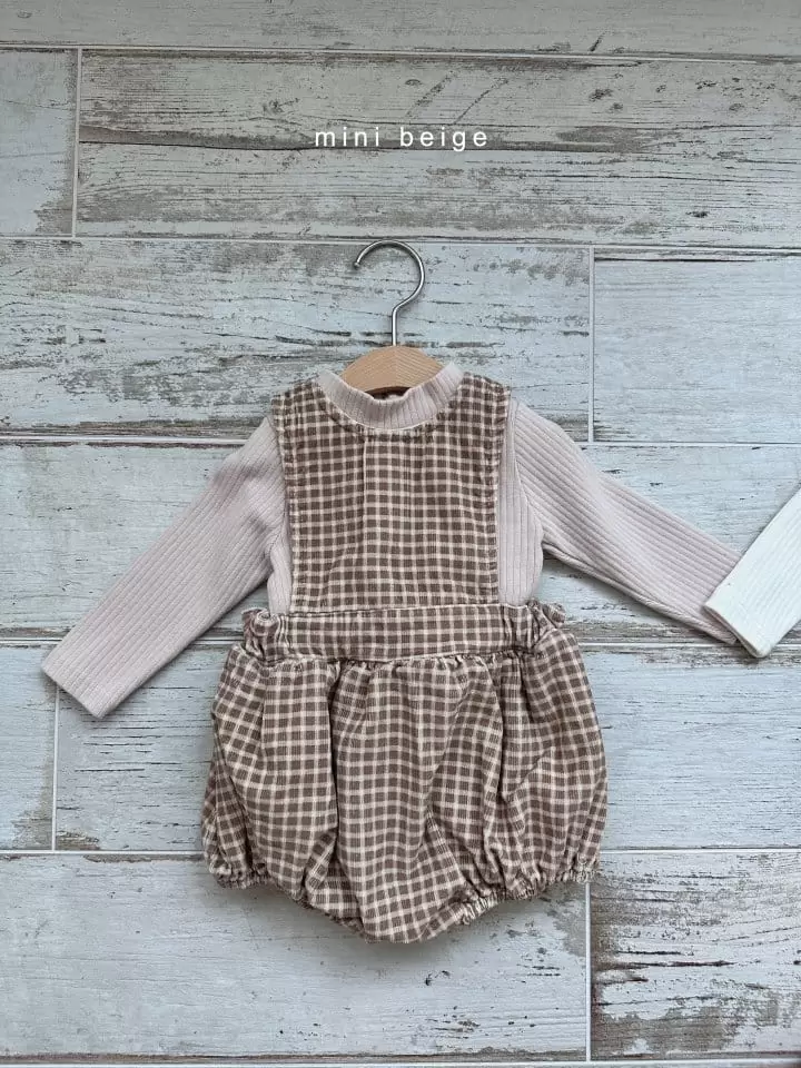 The Beige - Korean Baby Fashion - #babyboutique - Check Dungarees Bloomer - 12