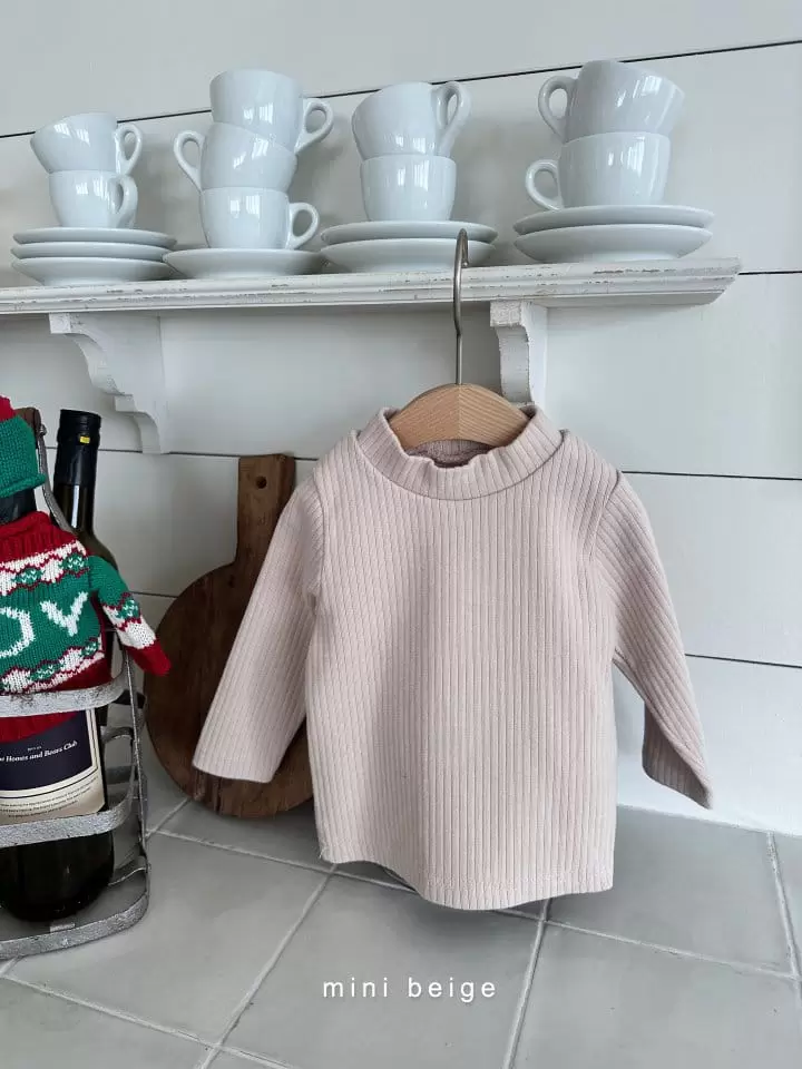 The Beige - Korean Baby Fashion - #babyboutiqueclothing - Rib HAlf Turtleneck TEe - 3