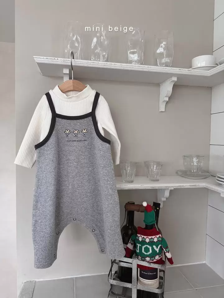 The Beige - Korean Baby Fashion - #babyfever - Piping Sleeveless Bodysuit - 11