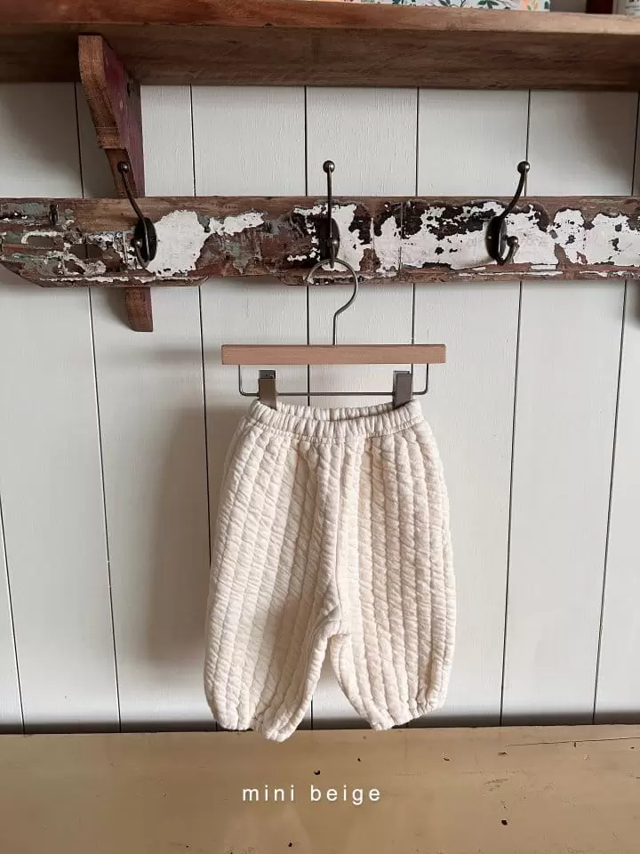 The Beige - Korean Baby Fashion - #babygirlfashion - Quilting Pants - 6