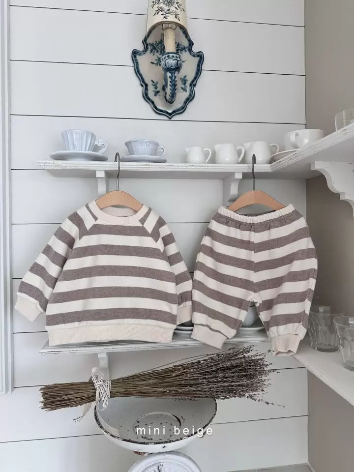 The Beige - Korean Baby Fashion - #babylifestyle - Stripes Set - 2