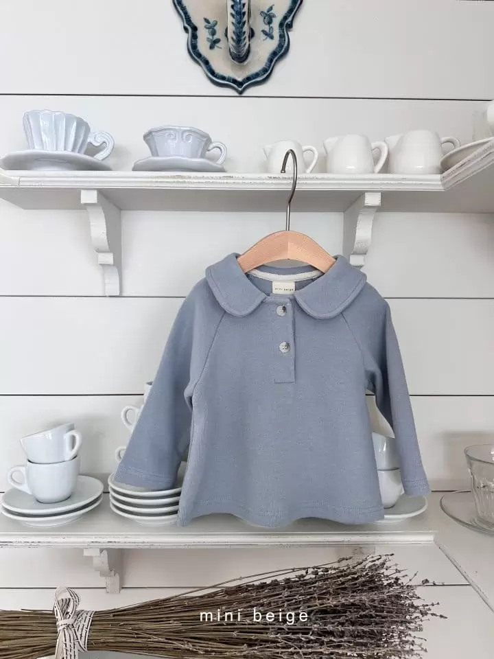 The Beige - Korean Baby Fashion - #babyootd - Collar Raglan Tee - 3