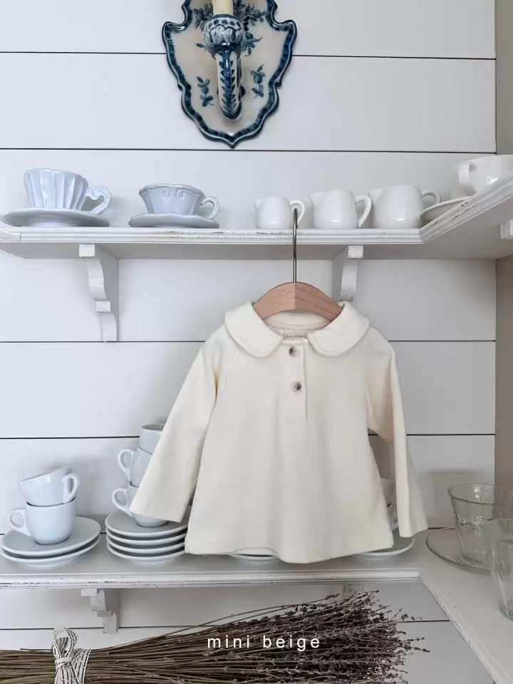 The Beige - Korean Baby Fashion - #babyootd - Collar Raglan Tee - 4