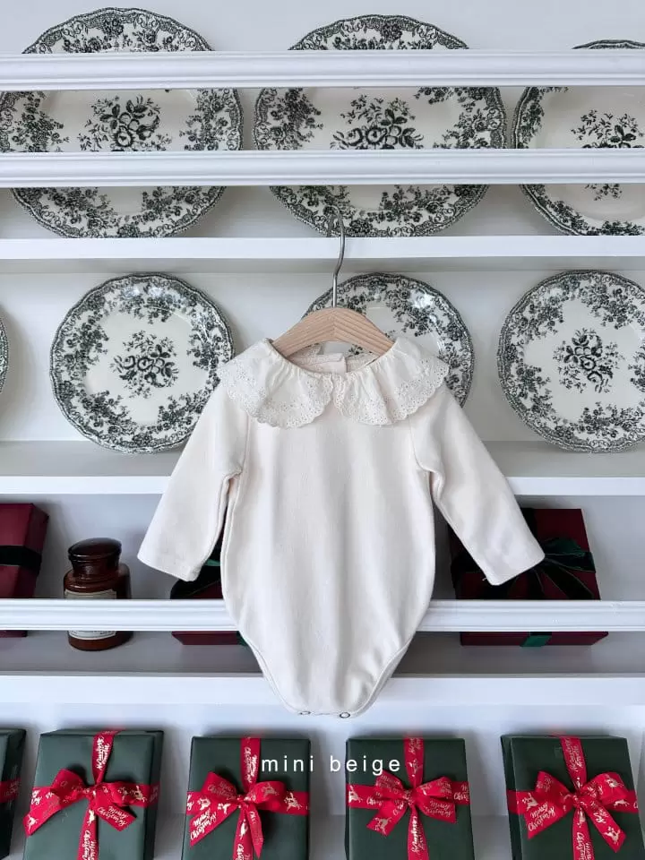 The Beige - Korean Baby Fashion - #babyoutfit - Collar Bodysuit - 3