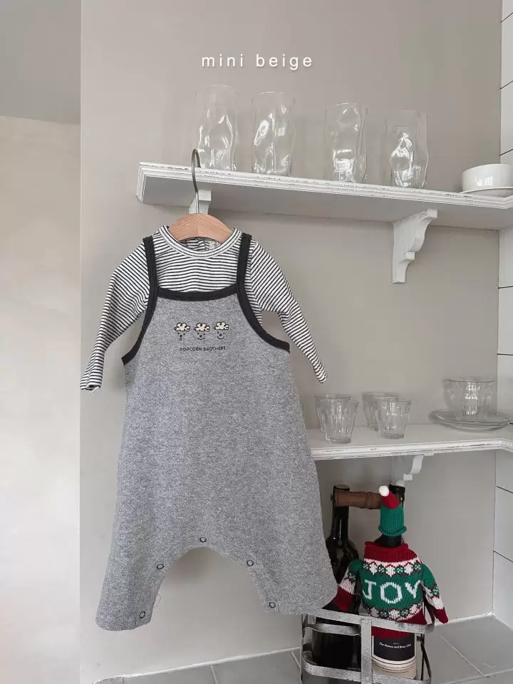 The Beige - Korean Baby Fashion - #babywear - Stripes Bodysuit - 6