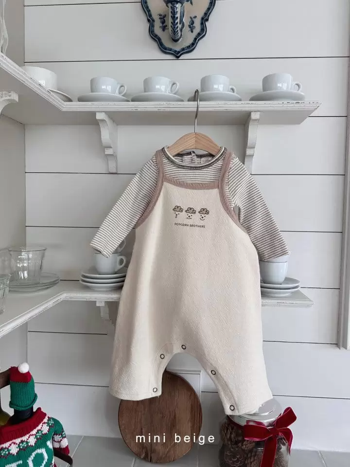 The Beige - Korean Baby Fashion - #onlinebabyboutique - Stripes Bodysuit - 7