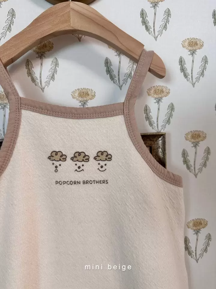 The Beige - Korean Baby Fashion - #smilingbaby - Piping Sleeveless Bodysuit - 6