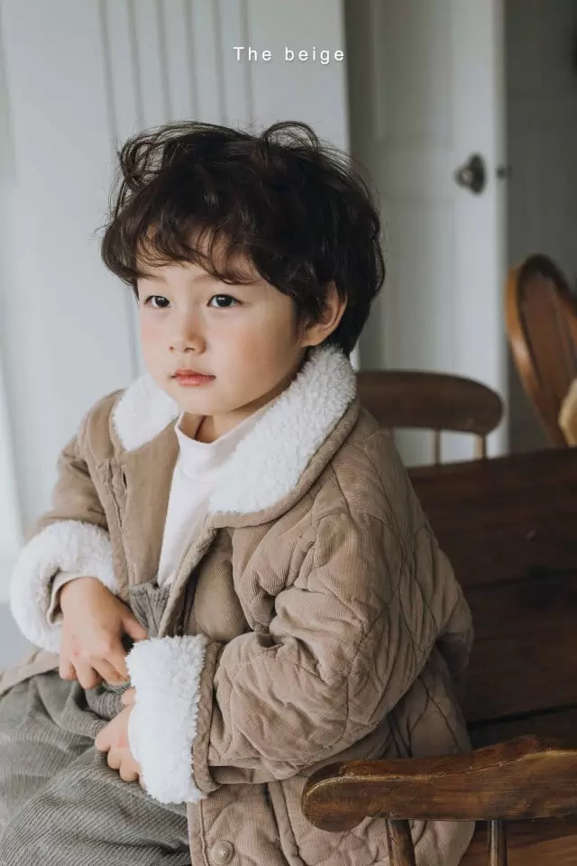 The Beige - Korean Children Fashion - #littlefashionista - Rib Quilting Coat - 6