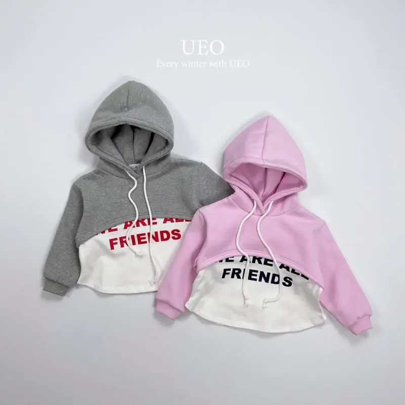 U Eo - Korean Children Fashion - #kidsshorts - Layered Crop Hoody - 2
