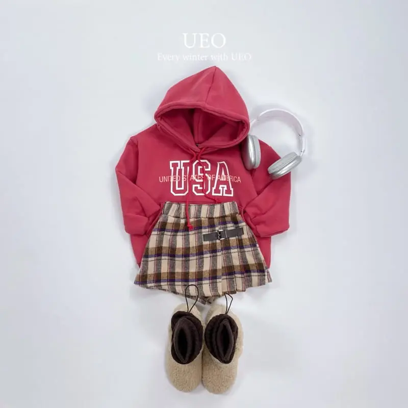 U Eo - Korean Children Fashion - #kidsstore - Check Skirt Pants - 7