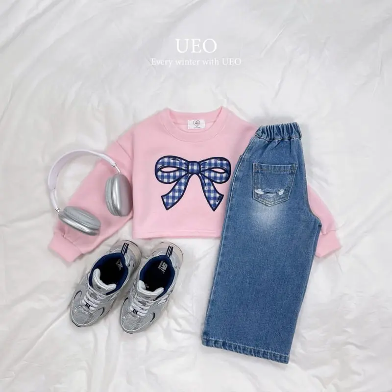 U Eo - Korean Children Fashion - #prettylittlegirls - Robbon Crop Sweatshirt - 7