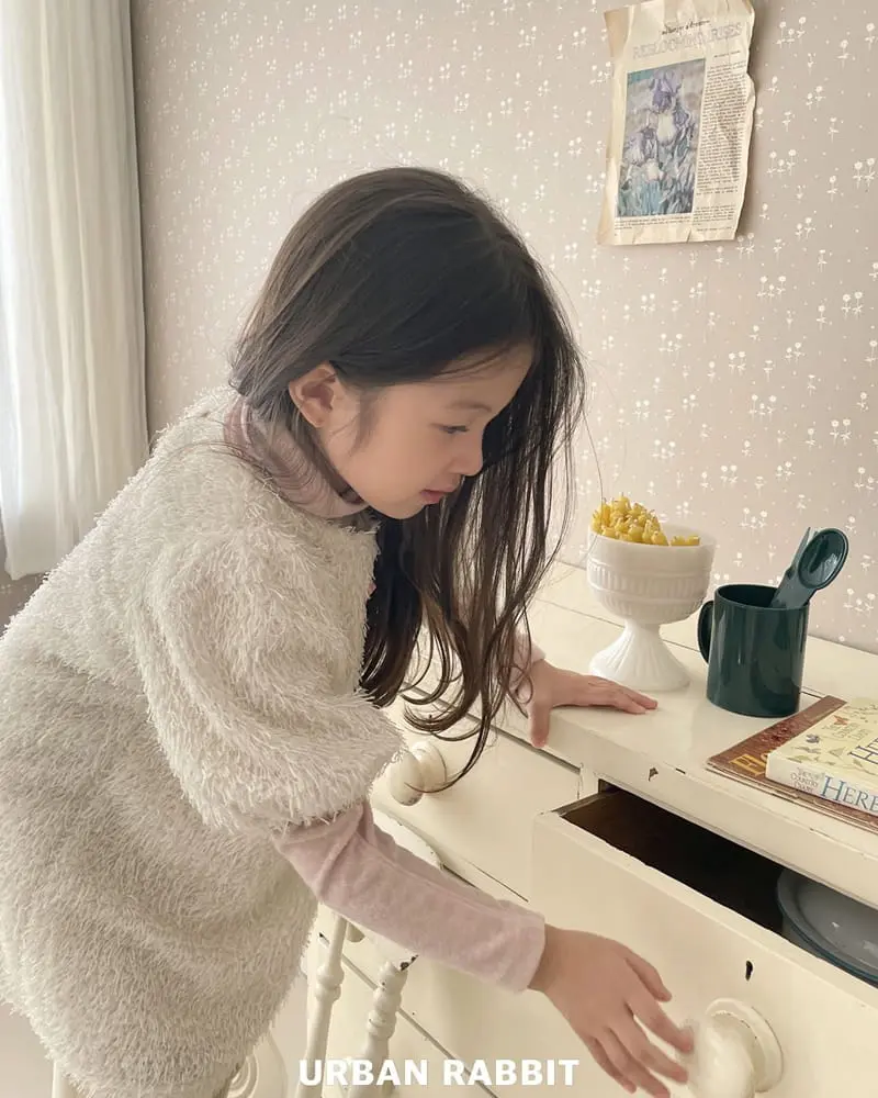 Urban Rabbit - Korean Children Fashion - #kidzfashiontrend - Bear Slit Turtleneck Tee - 12