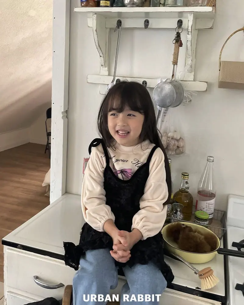 Urban Rabbit - Korean Children Fashion - #toddlerclothing - Velvet Crop Tee - 12