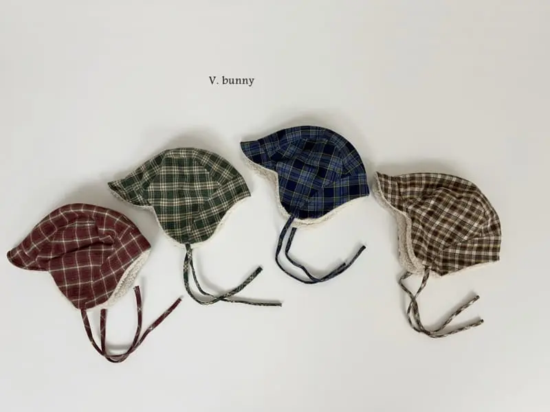 V Bunny - Korean Children Fashion - #childofig - Check Hat