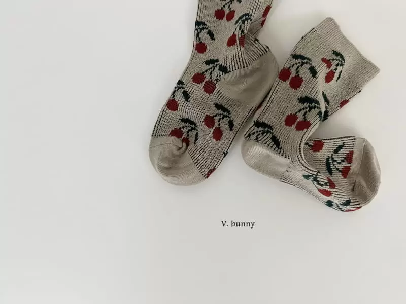V Bunny - Korean Children Fashion - #kidsshorts - Bacode Socks Set - 6