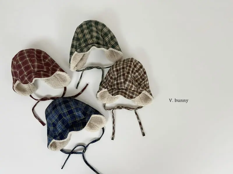 V Bunny - Korean Children Fashion - #kidsstore - Check Hat - 7
