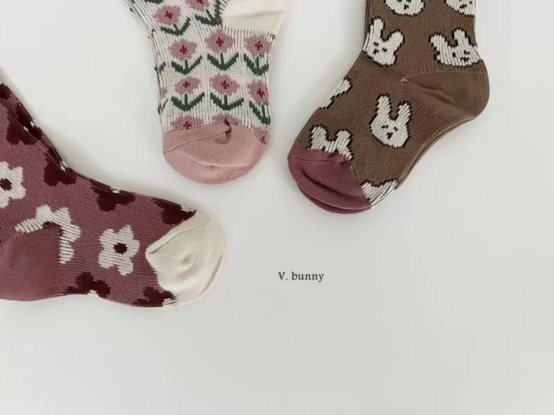 V Bunny - Korean Children Fashion - #magicofchildhood - Yoyo Socks Set - 3