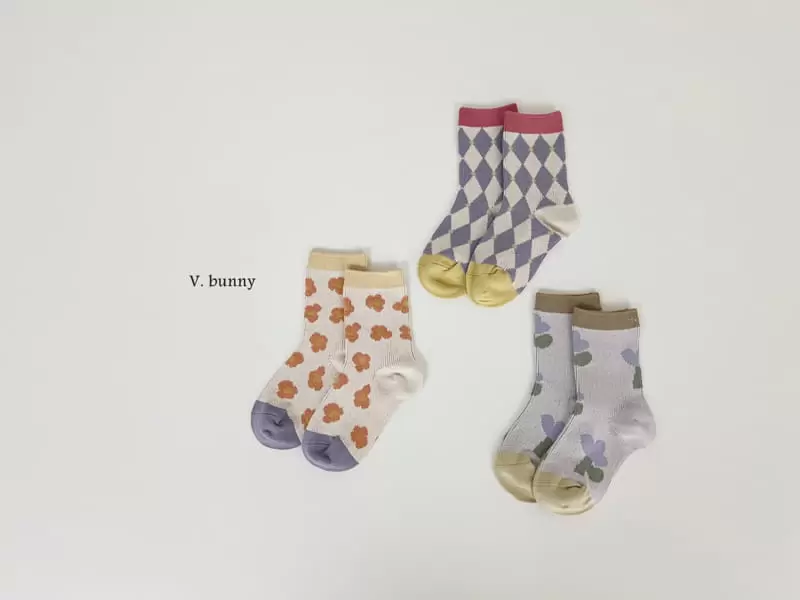V Bunny - Korean Children Fashion - #magicofchildhood - Iris Socks Set
