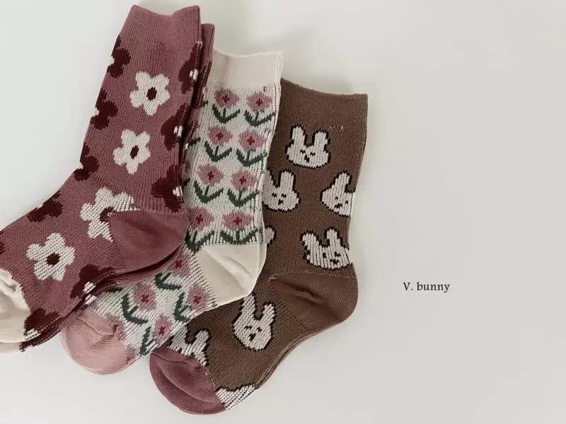 V Bunny - Korean Children Fashion - #magicofchildhood - Yoyo Socks Set - 4