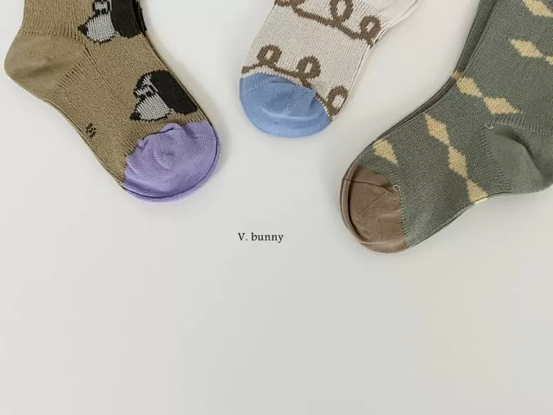 V Bunny - Korean Children Fashion - #prettylittlegirls - Spring Socks Set - 2