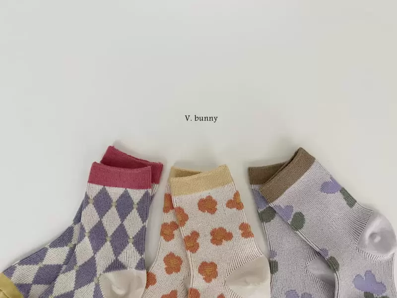 V Bunny - Korean Children Fashion - #prettylittlegirls - Iris Socks Set - 4