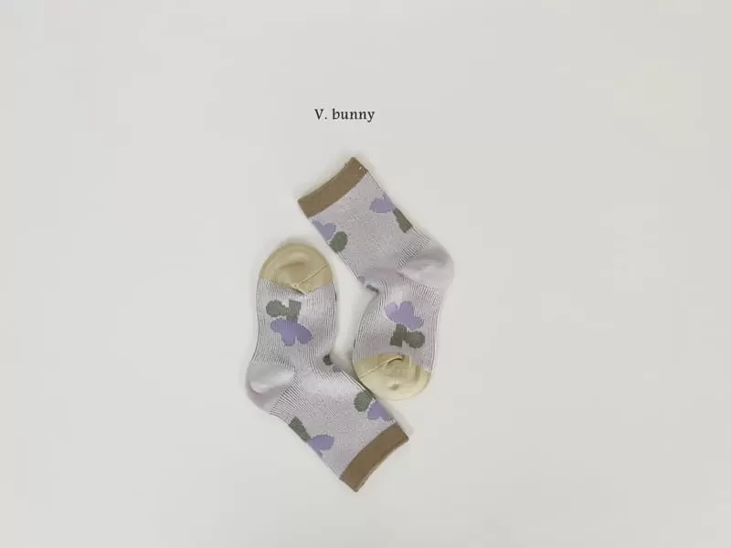 V Bunny - Korean Children Fashion - #toddlerclothing - Iris Socks Set - 5