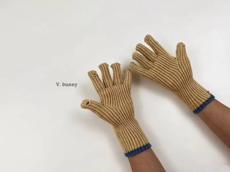 V Bunny - Korean Children Fashion - #toddlerclothing - Two Tone Gloves with Mom - 12