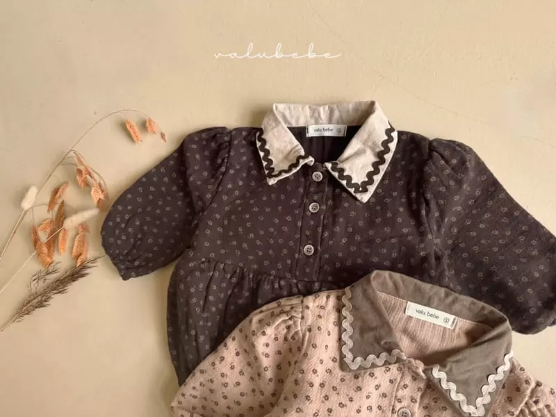 Valu Bebe - Korean Baby Fashion - #babyboutique - Lyn Collar Flower Bodysuit - 12