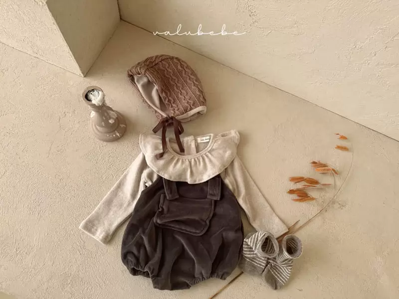 Valu Bebe - Korean Baby Fashion - #babyboutique - Veloure Dungarees Bodysuit - 11