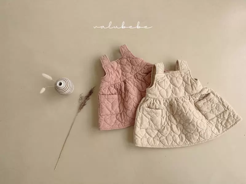 Valu Bebe - Korean Baby Fashion - #babyboutique - Heart Quilting One-piece - 9