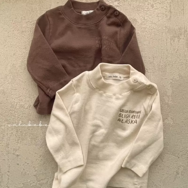 Valu Bebe - Korean Baby Fashion - #babyboutiqueclothing - Half Neck Cozy Tee - 7
