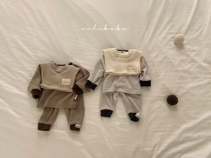 Valu Bebe - Korean Baby Fashion - #babyboutiqueclothing - Basic Rib Top Bottom Set