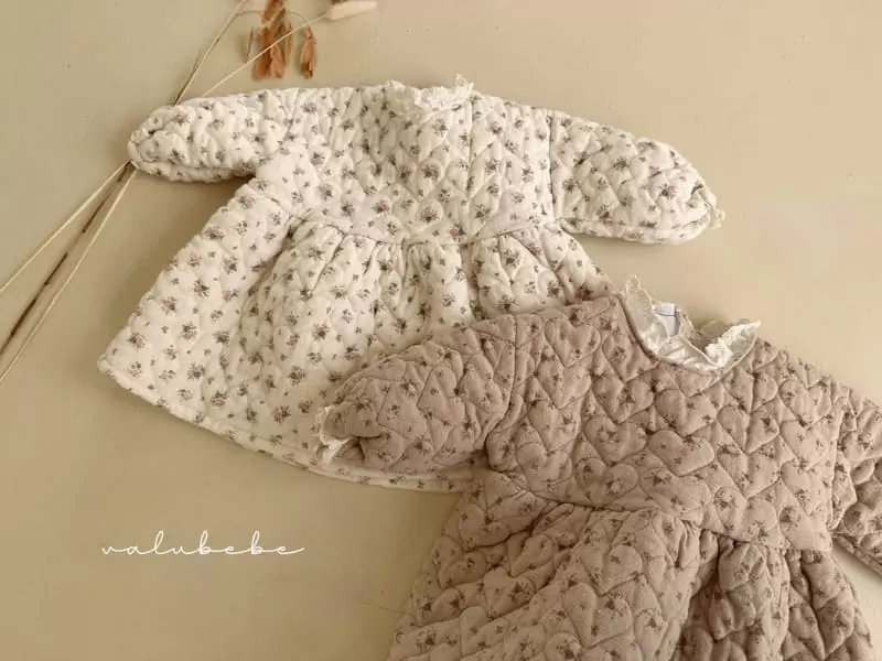 Valu Bebe - Korean Baby Fashion - #babyclothing - Flower Quilting Lace One-piece - 7