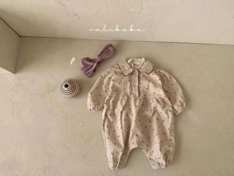 Valu Bebe - Korean Baby Fashion - #babyfashion - Rosie Corduroy Flower Bodysuit - 3