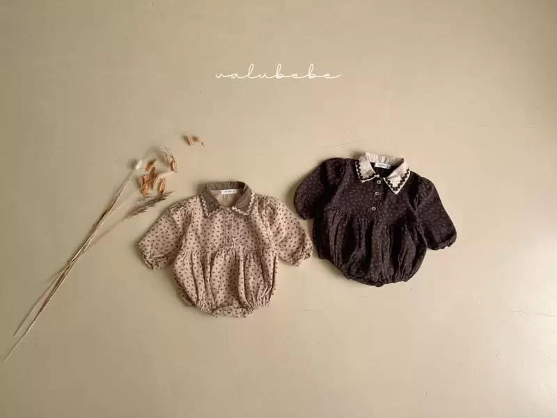 Valu Bebe - Korean Baby Fashion - #babyfever - Lyn Collar Flower Bodysuit