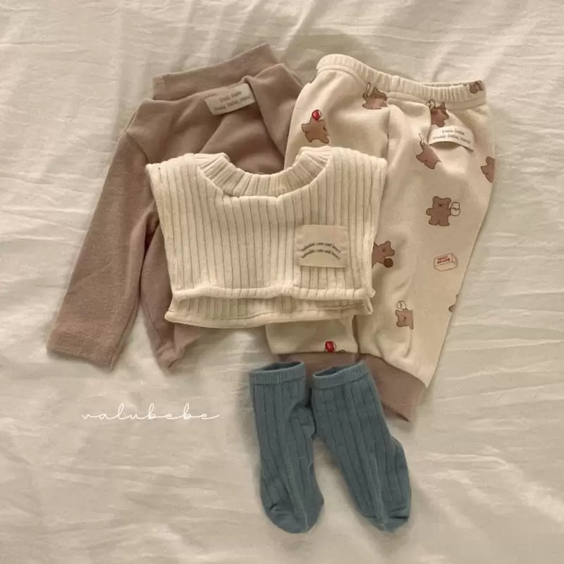 Valu Bebe - Korean Baby Fashion - #babyfever - Bear Top Bottom Set - 9