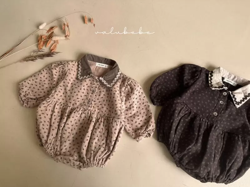 Valu Bebe - Korean Baby Fashion - #babygirlfashion - Lyn Collar Flower Bodysuit - 2