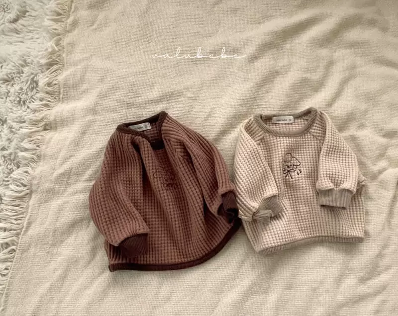 Valu Bebe - Korean Baby Fashion - #babygirlfashion - Waffle Embrodiery Tee - 10