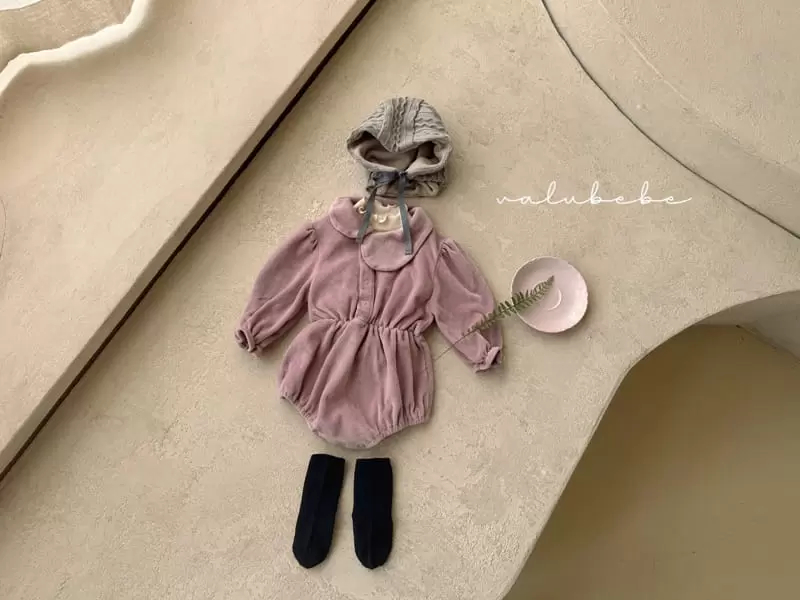 Valu Bebe - Korean Baby Fashion - #babygirlfashion - Circle Collar Veloure Bodysuit - 8