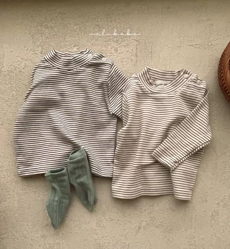 Valu Bebe - Korean Baby Fashion - #babylifestyle - Half Neck Cozy Tee - 12