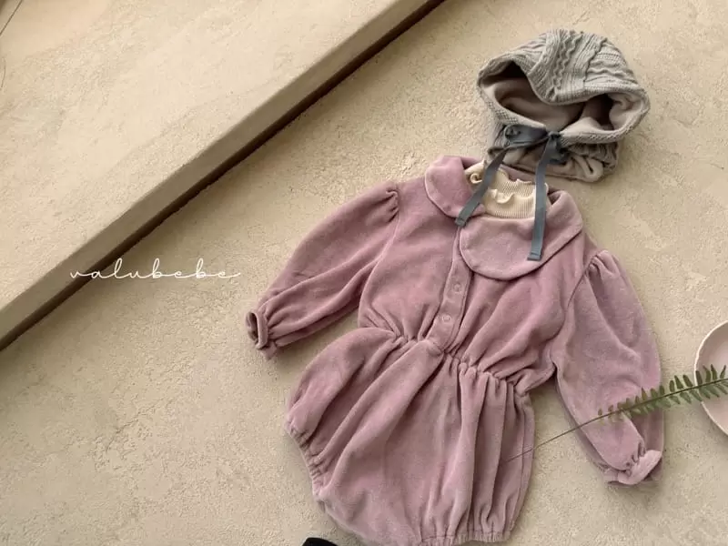 Valu Bebe - Korean Baby Fashion - #babylifestyle - Circle Collar Veloure Bodysuit - 9