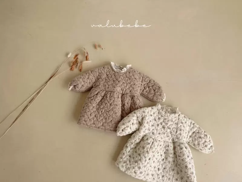 Valu Bebe - Korean Baby Fashion - #babylifestyle - Flower Quilting Lace One-piece - 11